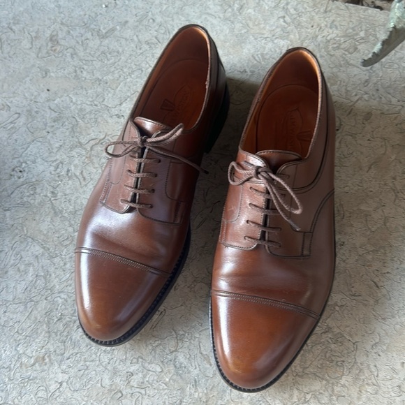 J.M.Weston 🎈Sale🎈brown leather shoes made in France 🇫🇷 - Picture 1 of 8